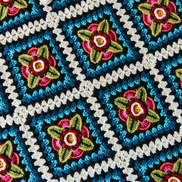 Mexican Diamonds crochet blanket by Janie Crow