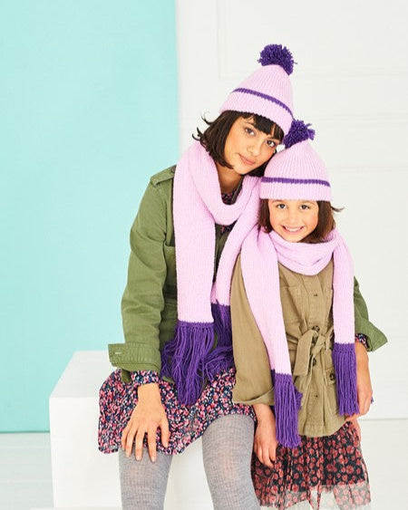 DK Ladies & Girls Hat & Scarf pattern from Stylecraft | 9765