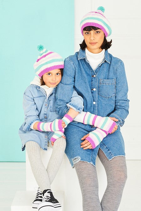 DK Ladies & Girls Hat & Scarf pattern from Stylecraft | 9765