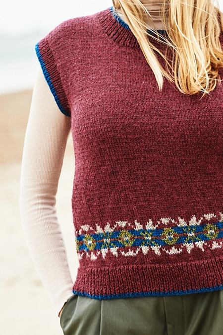 Easy Fairisle DK Round & V Neck Tank Top pattern from Stylecraft | 9865