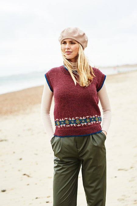 Easy Fairisle DK Round & V Neck Tank Top pattern from Stylecraft | 9865