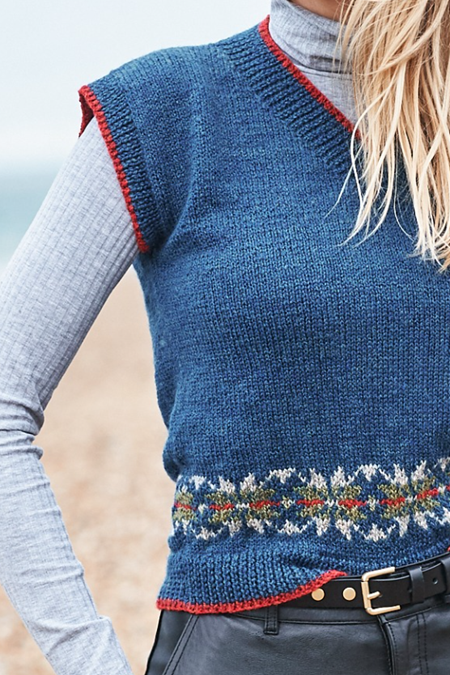 Easy Fairisle DK Round & V Neck Tank Top pattern from Stylecraft | 9865