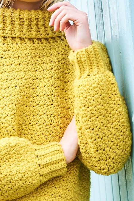 Crochet Moss stitch Jumper from Stylecraft | 9964