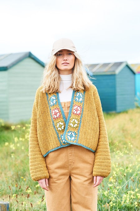 Crocheted Motif cardigans pattern from Stylecraft | 9966