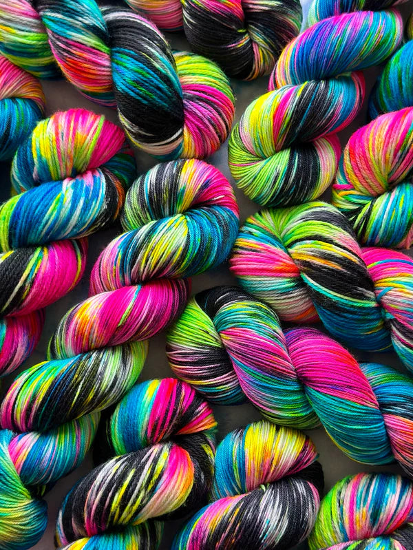Merino 4PLY sock yarn from James Makes Yarn | Stormy Rainbow