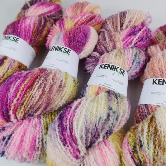 Merino DK Boucle from KENIKSE yarns | Wild Berry