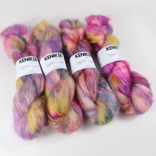 Mohair & Mulberry silk from KENIKSE yarns | Wild Berry