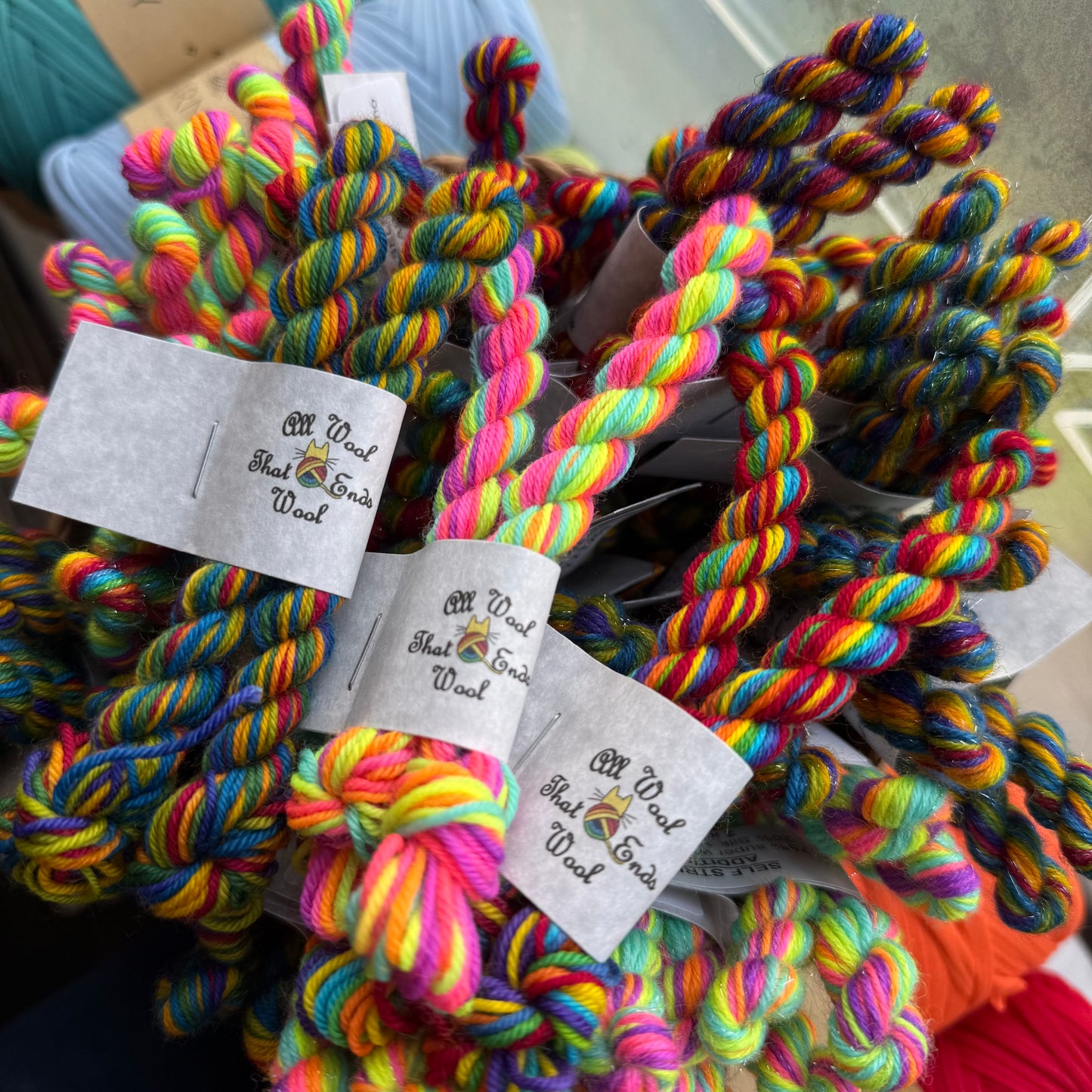SELF STRIPING RAINBOW MINIS | All wool that ends wool