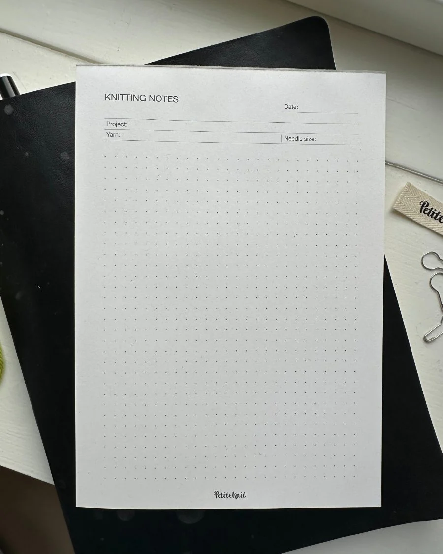 Knitting Notes Journal | Petite Knit