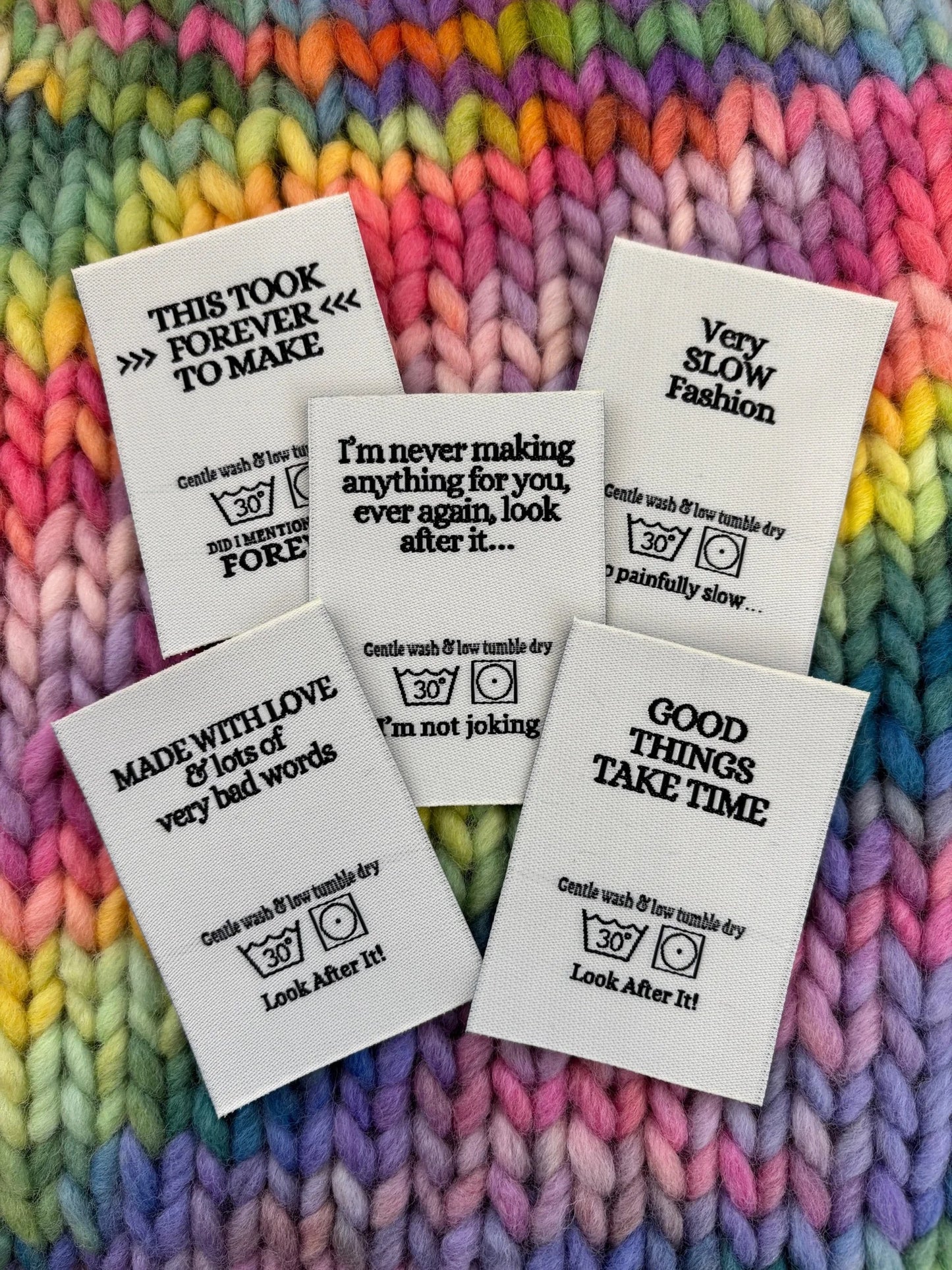 Slow Fashion multi pack sew in labels | Knit Folk