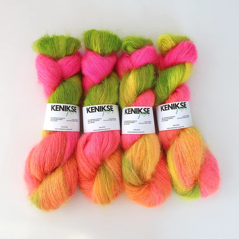 Superkid Mohair and Mulberry Silk Yarn | Sweet Briar from Kenikse Yarns