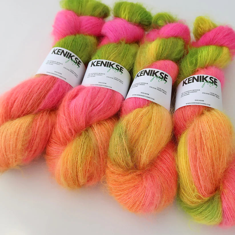 Superkid Mohair and Mulberry Silk Yarn | Sweet Briar from Kenikse Yarns