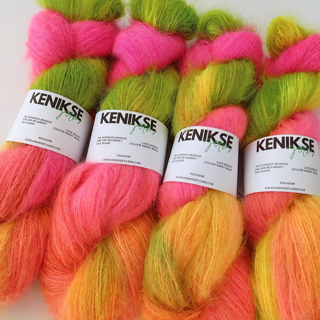 Superkid Mohair and Mulberry Silk Yarn | Sweet Briar from Kenikse Yarns