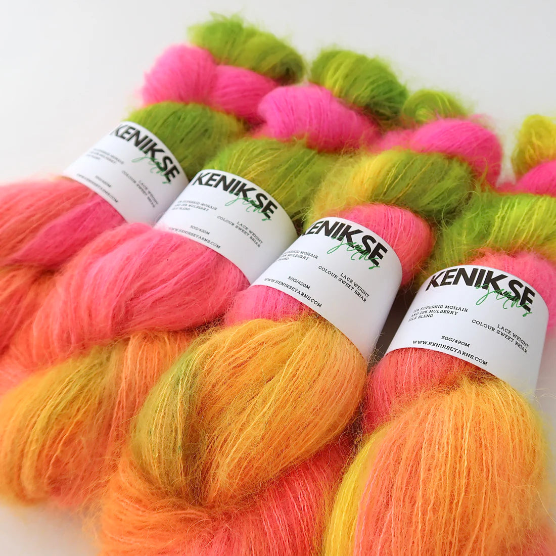Superkid Mohair and Mulberry Silk Yarn | Sweet Briar from Kenikse Yarns