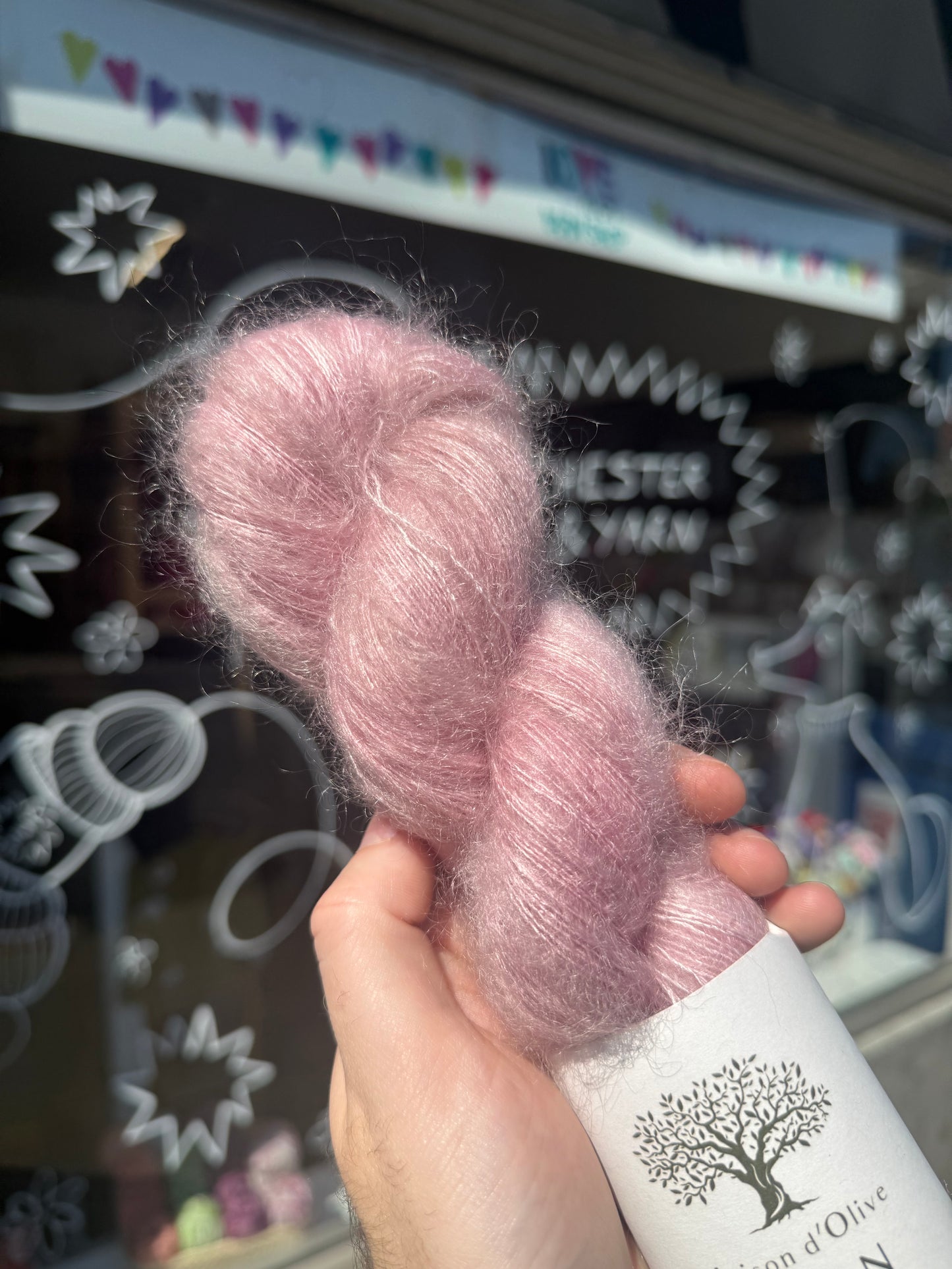 Kid-Silk Mohair from Maison d'Olive | Powder Rose