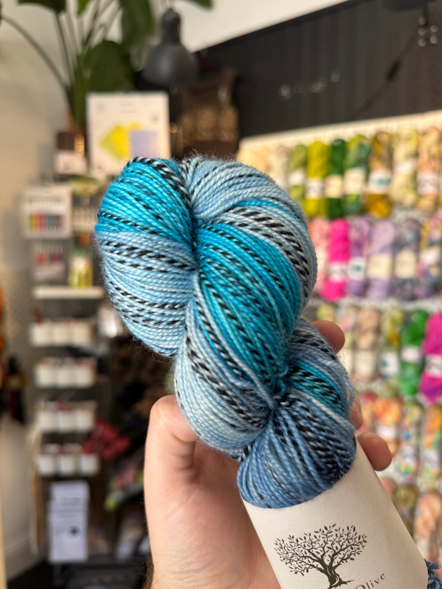 4ply/ SOCK from Maison d'Olive | BLUE Zebra twist