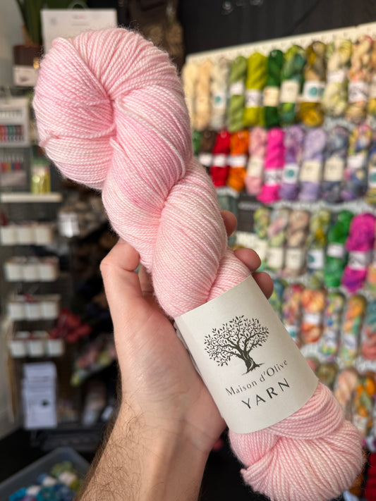 4ply/ SOCK from Maison d'Olive | Pale pink