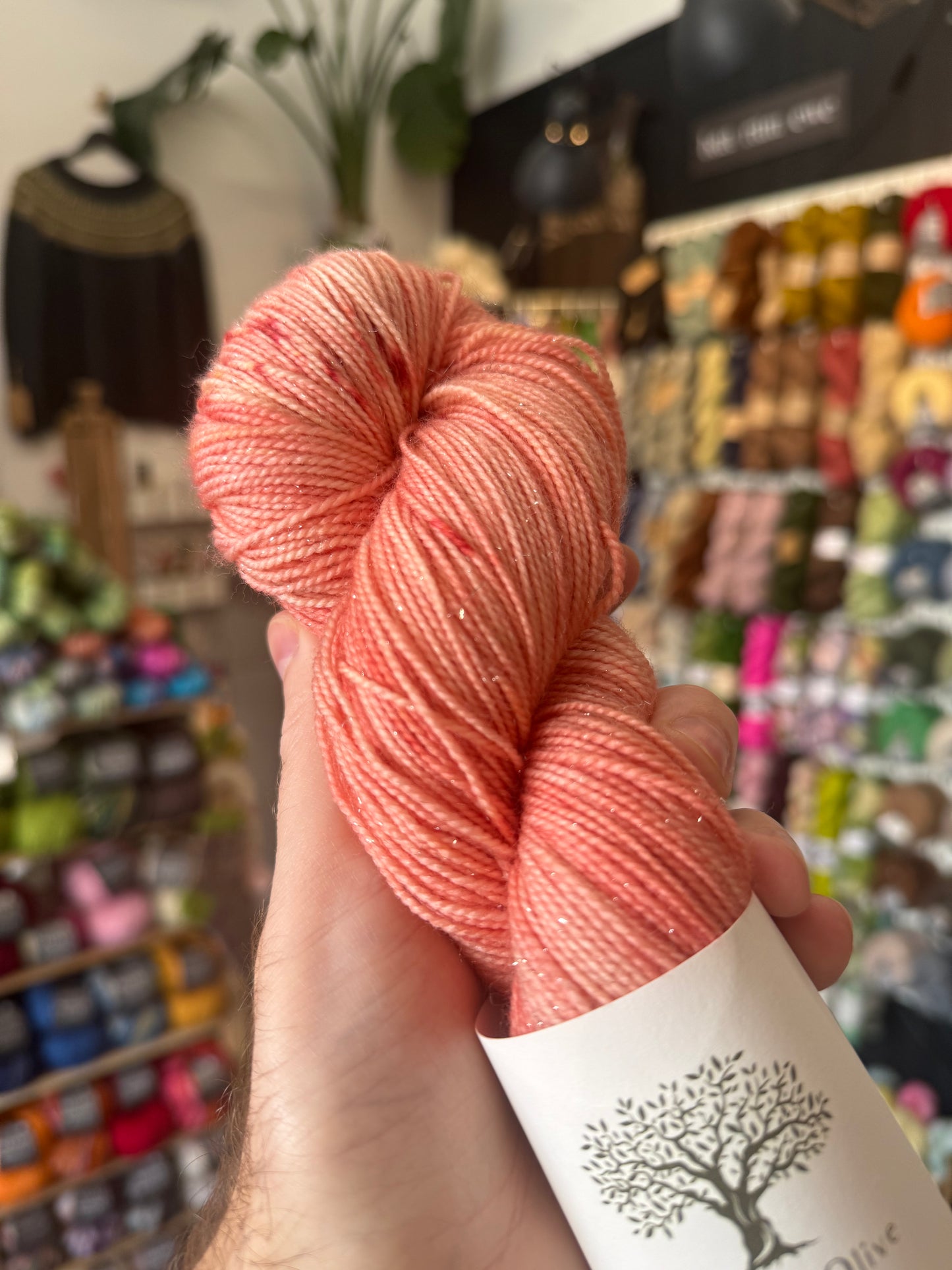 4ply SOCK from Maison d'Olive | Blush sparkle