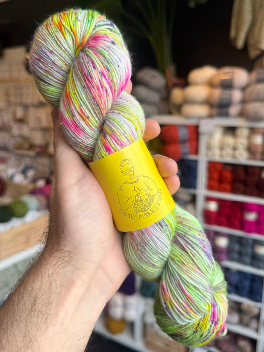 Merino 4PLY sock yarn from James Makes Yarn | Alien Superstar