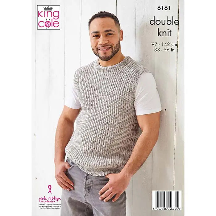 DK Mens 2 in 1 Sweater and Slip Over from King Cole 6161