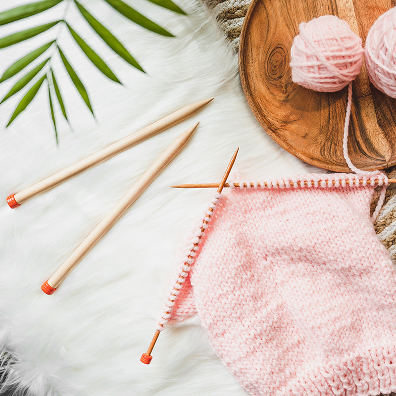 KnitPro Basix Beech Straight needles | 30cm