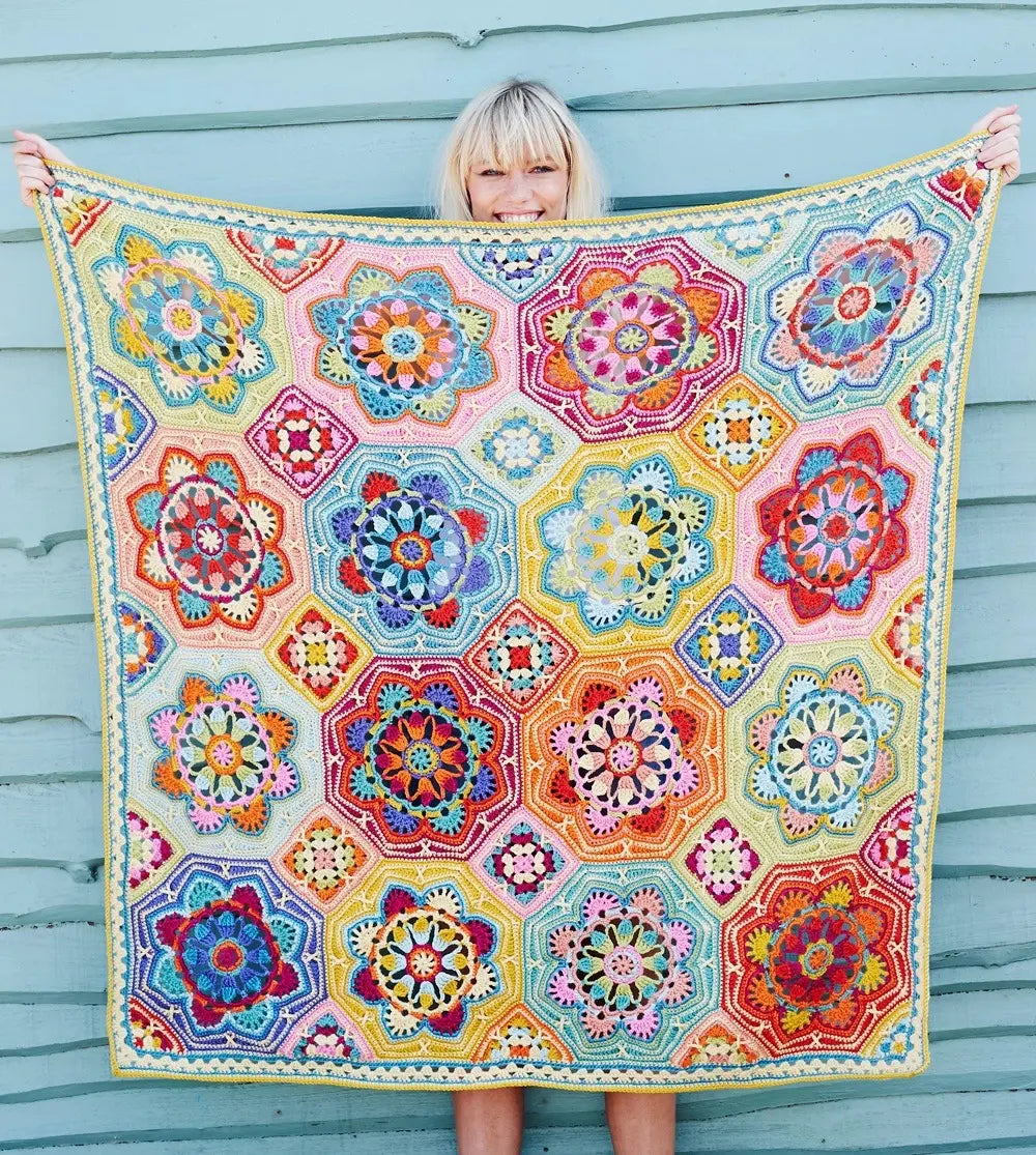 Persian Tiles Crochet Blanket pattern by Janie Crow