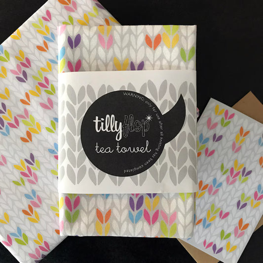 Yarn themed Tea Towels | Tilly Flop Designs
