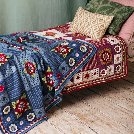 Indigo Dreams & Crimson Dreams Crochet Patterns by Janie Crow