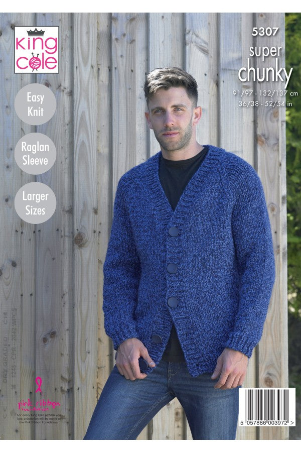 Super Chunky Sweater & Cardigan pattern from King Cole | 5307
