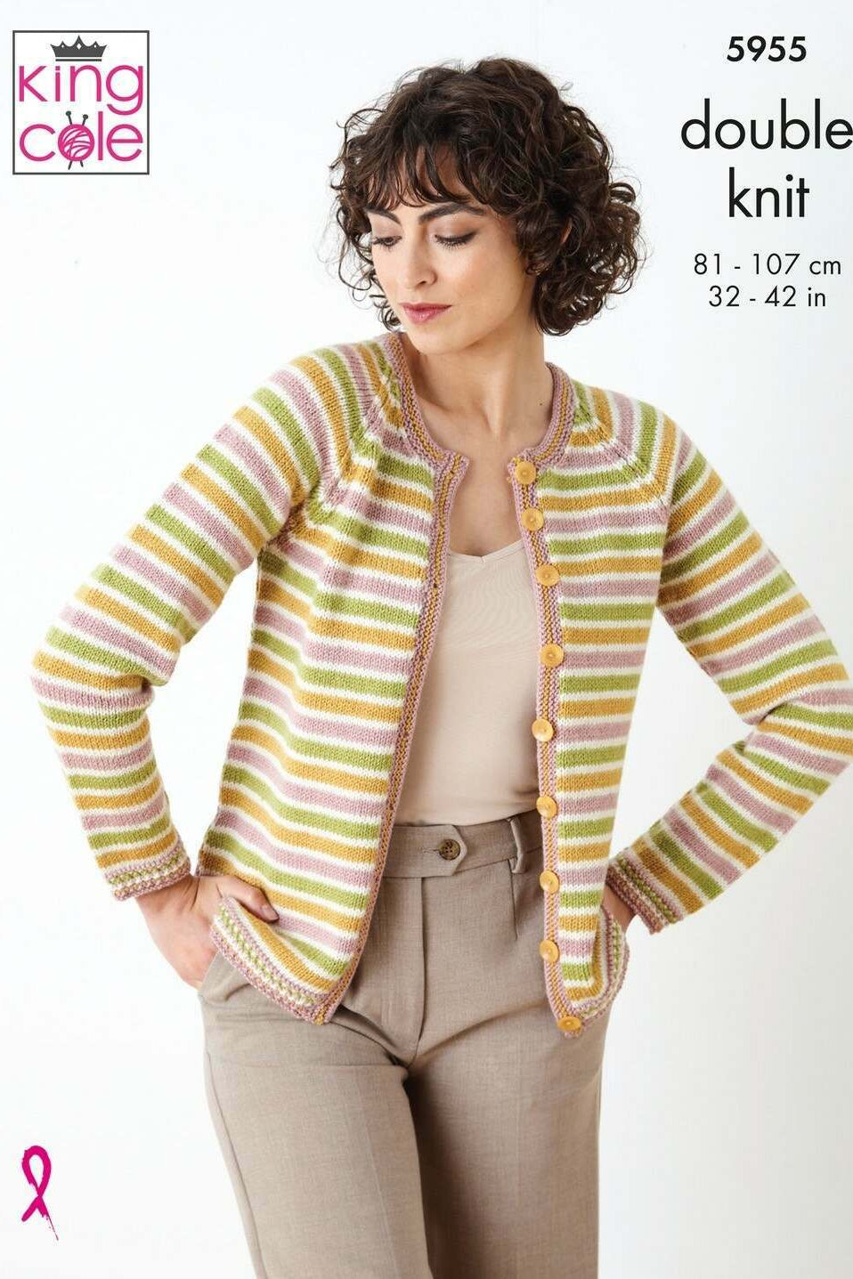 DK 2 in 1 Top & Cardigan pattern from King Cole 5955