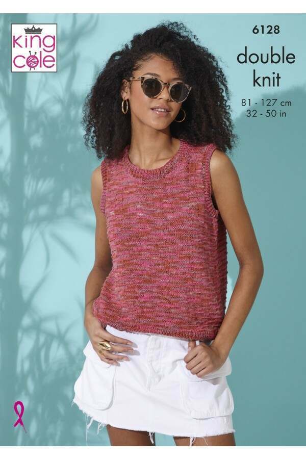 DK tank top & tee pattern from King Cole | 6128
