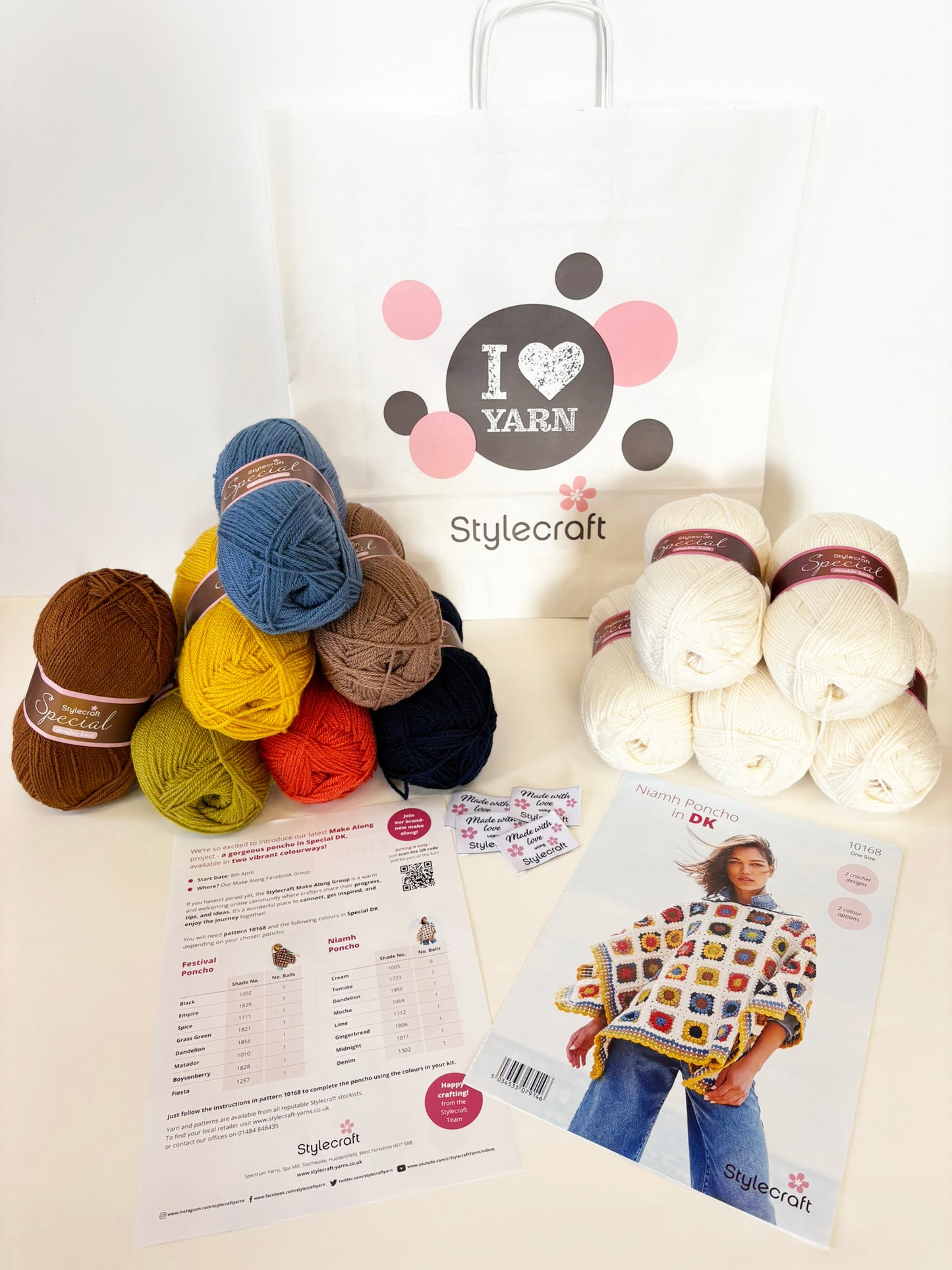 Crochet Poncho/ Blanket MAL kit from Stylecraft | pattern 10168