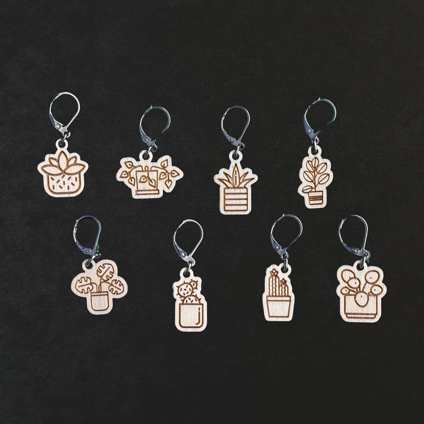 House plant stitch markers