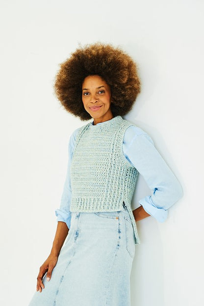 Aran Crochet sweater vest tank top| 10171