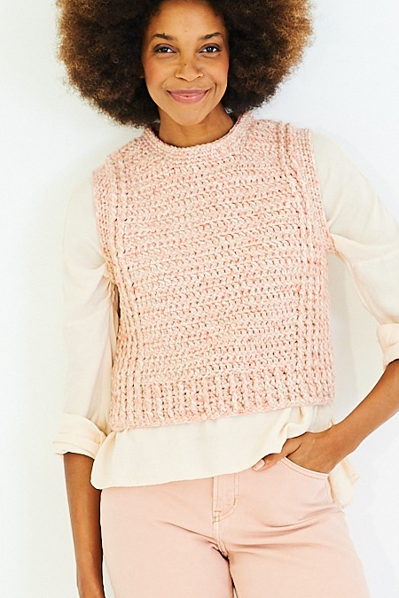 Aran Crochet sweater vest tank top| 10171
