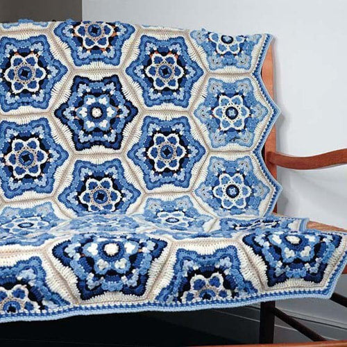 Delft crochet blanket by Janie Crow