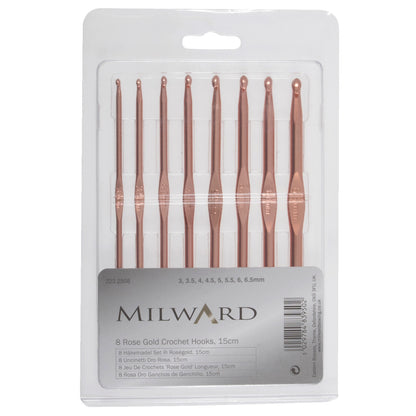 Milward Rose Gold Crochet Hooks | Aluminium