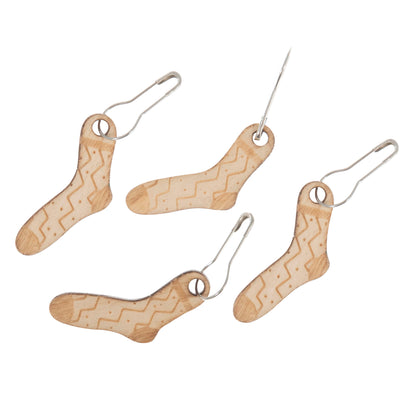 Stitch Markers: Wooden Bulb Pin Markers: 10 Pieces: Woolly Sock