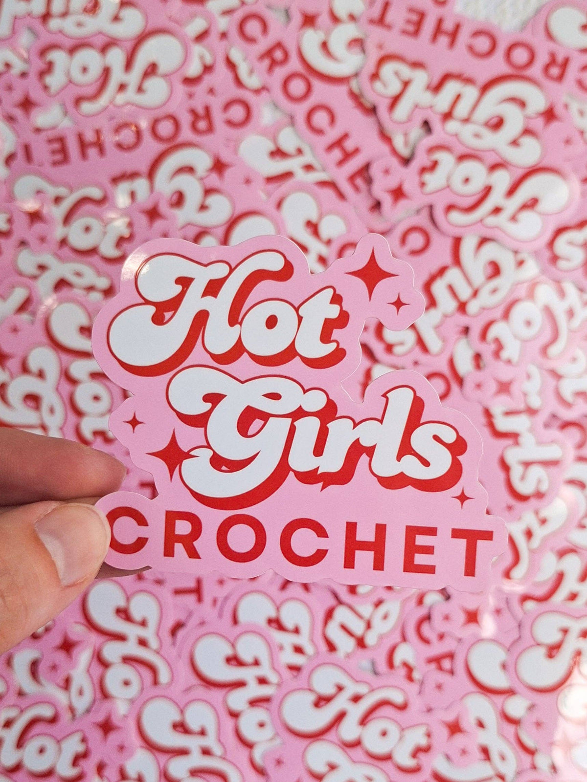 Hot Girls Crochet Sticker