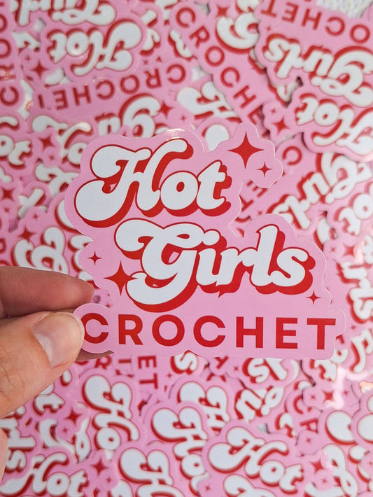 Hot Girls Crochet Sticker