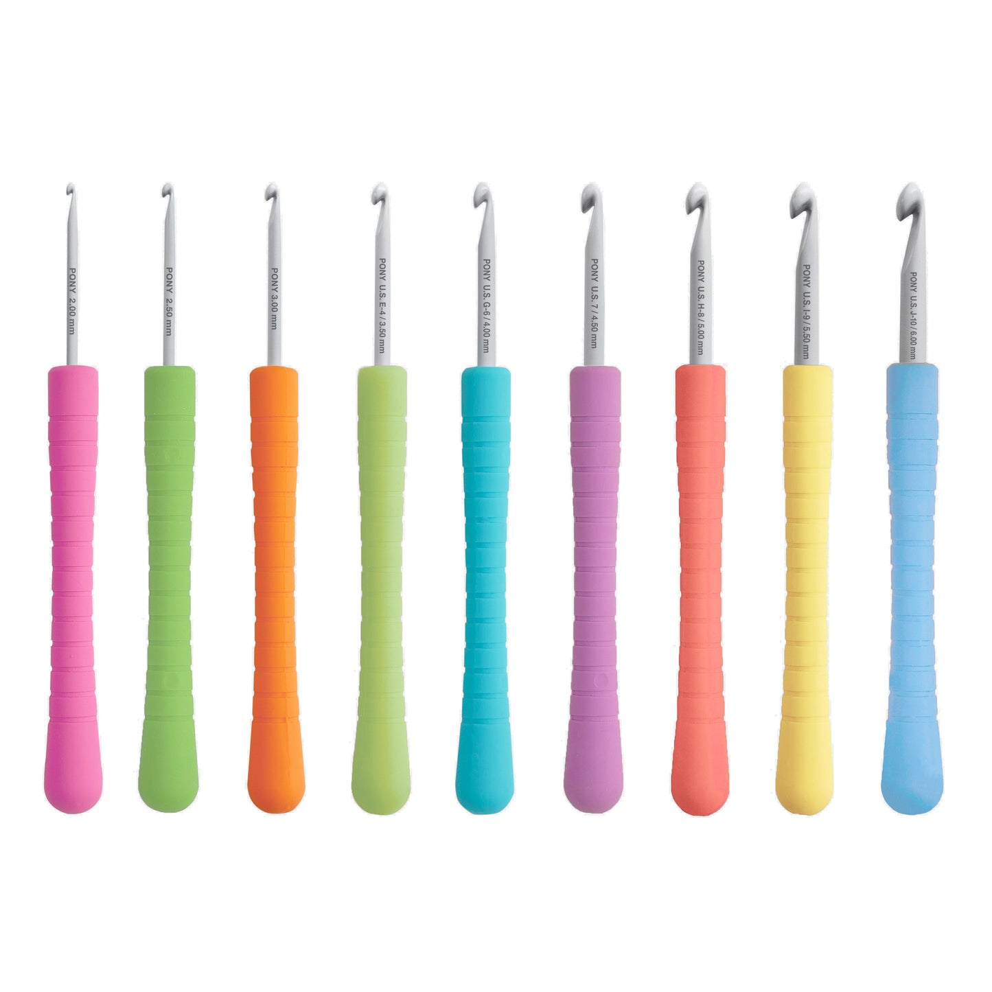 Pony soft grip crochet hook set