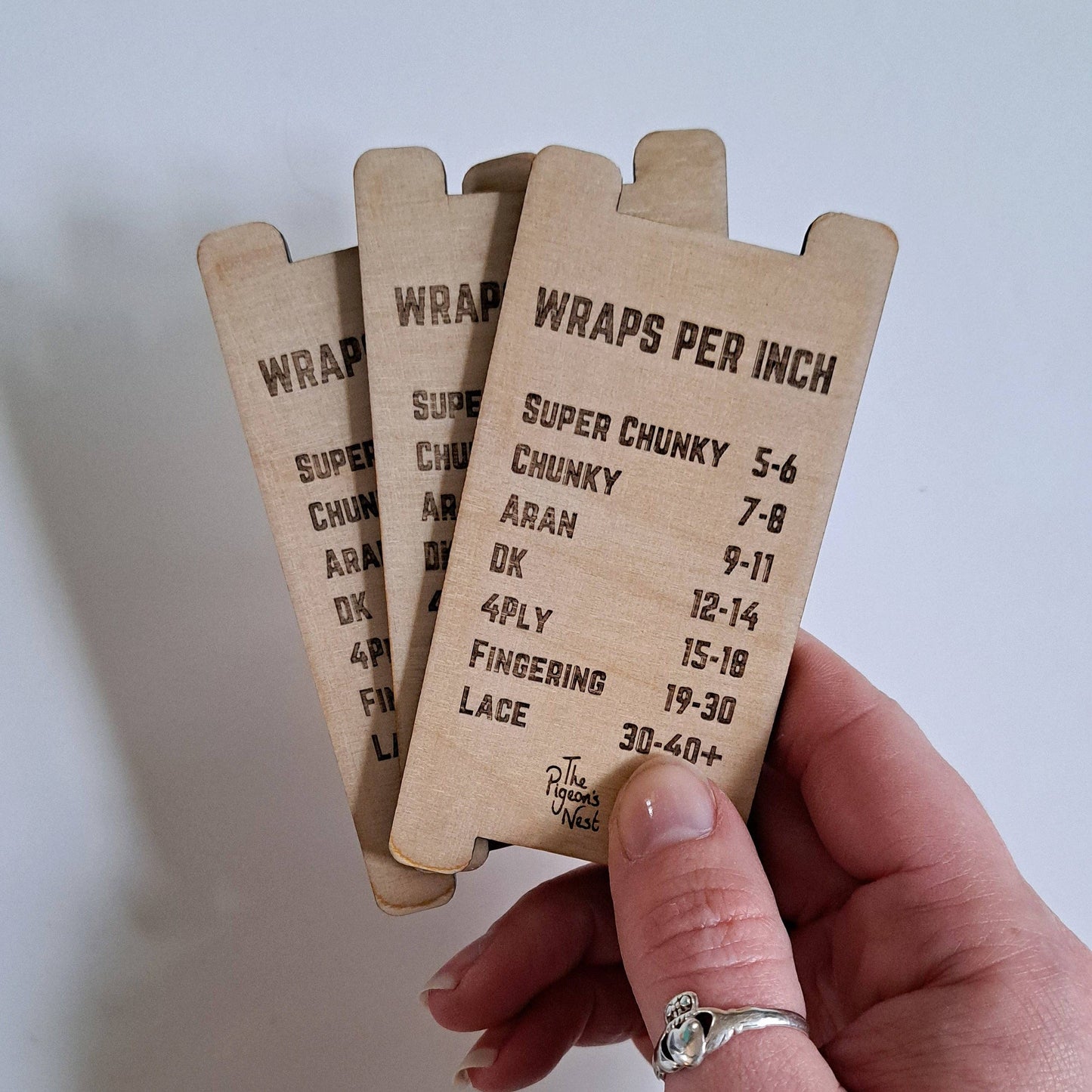 Wraps Per Inch (WPI) Yarn Weight Tool – Wooden Gauge