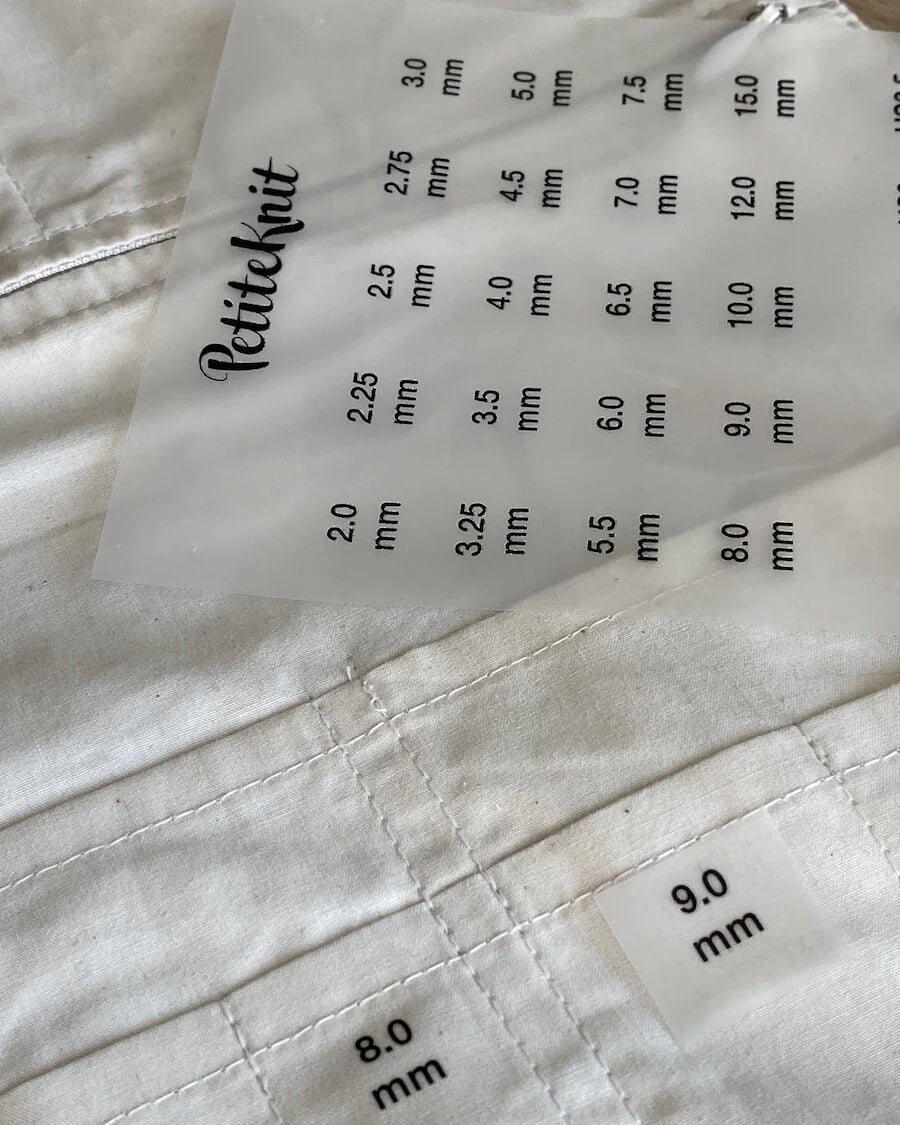 Petite Knit Iron on Size Labels