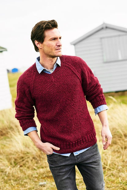 Aran 2 in 1 EASY knit sweater designs 9877