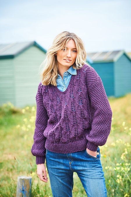 Chunky Lace sweater pattern | 9947