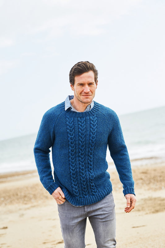 DK Men’s cabled sweater patterns from Stylecraft | 9867