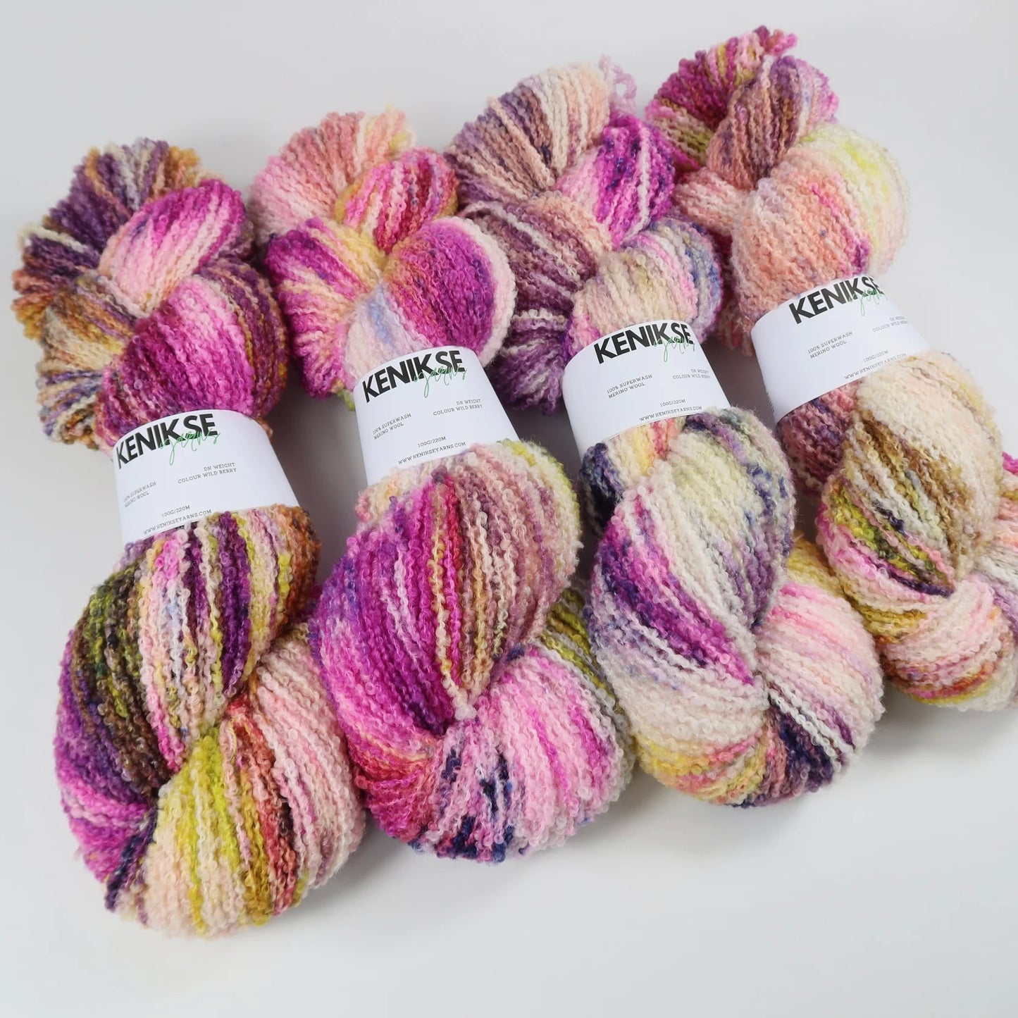 Merino DK Boucle from KENIKSE yarns | Wild Berry