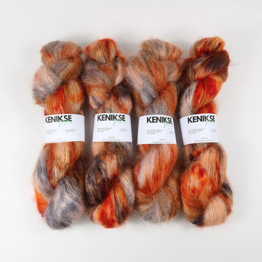 Mohair & Mulberry silk from KENIKSE yarns | Rust