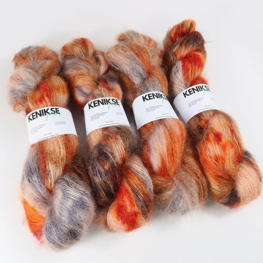 Mohair & Mulberry silk from KENIKSE yarns | Rust