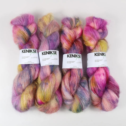 Mohair & Mulberry silk from KENIKSE yarns | Wild Berry